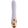 Вибратор-кролик с флоггером LOCKINK Sevanda Whip Vibrating Massage Wand - White & Golden
