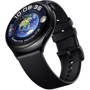 Смарт-часы Huawei Watch 4 46mm Black Fluoroelastomer Strap: Фитнес-функции Шагомер, Подсчет калорий, GPS-модуль, Умный будильник, ЭКГ, Скорость движения