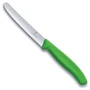 Victorinox (6.7836.L114B) SwissClassic Tomato&Sausage 11см волн. зеленый 2шт: Рукоятка полипропилен