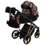 Универсальная коляска 2 в 1 Adamex Porto Special Edition Gold Flowers-1 черная (625663): Тип коляски Универсальная коляска (2-в-1)