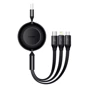 Кабель Baseus Cable USB-C to Micro USB/Lightning/Type-C Bright Mirror 2 Series 66W 1.1m Black (CAMJ010101)