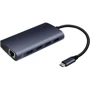 Адаптер COTEetCI Adapter USB-C to USB-C + 3xUSB + HDMI + RJ45 + SD Grey (MB1086)