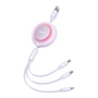 Кабель Baseus USB Cable to Micro USB/Lightning/Type-C Bright Mirror 2 Series 3.5A 1.1m Purple (CAMJ010005): Длина 1.1 м