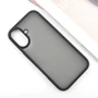 Чехол для iPhone Mobile Case TPU+PC Metal Buttons Black for iPhone 16: Материалы поликарбонат и полиуретан
