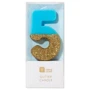 Сервировка стола Свечка-номер 5 Talking Tables Голубого цвета 1 шт (BDAY-CANDLE-BLU-5) фото 1
