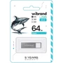 USB-флешка Wibrand 64Gb Shark USB 2.0 Silver (WI2.0/SH64U4S): Стандарт USB USB 2.0