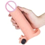 Удлиняющая насадка с вибрацией Add 2" Vibrating Penis Sleeve, Flesh