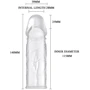 Насадка на член LYBAILE Super Silikon Penis Sleeve Clear