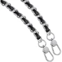 Ремешок для смартфона ArmorStandart Chain link Polished Silver with Black Leather (ARM77033): Цвет черный