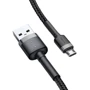 Кабель Baseus USB Cable to microUSB Cafule 2m Black (CAMKLF-CG1): Тип USB Cable - microUSB