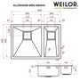 Weilor ALLERHAND WRX DB6945: Габарити чаші (ШxГxВ), см 40/40/20 , 20/40/16