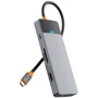 Адаптер WIWU Adapter Linker A921HV 9in1 USB-C to USB-C+USB2.0+2xUSB3.0+SD/MicroSD+VGA+HDMI+PD Grey: Колір серый