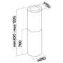 Вытяжка Falmec POLAR BLACK (CPWI90.E2P2#ZZZN491F): Тип воздухоочистителя Рециркуляция, Отвод
