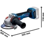 Аккумуляторная бесщеточная угловая шлифмашина Bosch GWS 18V-11 + 2 аккумулятора GBA 18 В 5 Ач + профессиональное быстрозарядное устройство GAL 1880 CV + L-BOXX 136 (06019N4103): Тип машины угловая