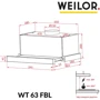 Вытяжка WEILOR WT 63 FBL фото 11