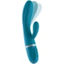 Вибратор-кролик Liebe Bend It Plus Ocean Blue, гибкий, 2 мотора, 10 режимов