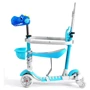 Самокат с родительской ручкой 5в1 Best Scooter Р-26311 голубой: Тип колес литые