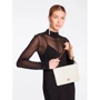 Женский клатч PINKO FLAT CLASSIC VITELLO SETA белый (100455A0F1Z14Q): Фактура Матовая, Гладкая