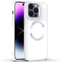 Чехол для iPhone TPU Case Bonbon Metal Style with MagSafe White for iPhone 12/12 Pro