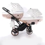 Универсальная коляска для двойни 2 в 1 Junama Glow Duo Slim 01, белый с бронзовым (J-G-DUOs-01): Возможность установки люльки есть