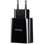 Зарядное устройство Baseus USB Wall Charger Speed Mini 2xUSB 2.1A 10.5W Black with Lightning Cable (TZCCFS-R01): Сила тока 2.1А