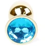 Анальная пробка BOSS of TOYS Boss Series - Jewellery Gold PLUG Light Blue S (BS6400022)