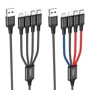 Кабель Hoco USB Cable to Micro USB/Lightning/2х Type-C X76 2A 1m Black/Red/Blue: Тип USB Cable - Lightning/microUSB/USB-C