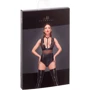 Боди Noir Handmade F183 Powerwetlook body Black, 3XL