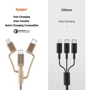 Кабель Spigen USB Cable to Lightning/microUSB/USB-C Essential C10i3 1.5m Gold (000CB23018) фото 5
