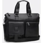 Чоловіча сумка месенджер Borsa Leather чорна (K18825-black): Фактура матова, Зерниста
