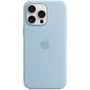 Чохол для iPhone Apple for iPhone 15 Pro Max Silicone Case with MagSafe Light Blue (MWNR3) : Матеріали Силикон