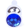 Анальная пробка BOSS of TOYS Boss Series - Jewellery Silver BUTT PLUG Dark Blue (BS6400077)