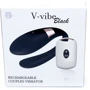 Вибромассажер для пар с пультом ДУ - Boss Series V-Vibe Black USB 7 Function, BS6200003