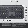 Клавиатура Logitech MX Keys Advanced Wireless Illuminated Graphite (920-009415): Тип клавиш мембранный