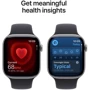 Apple Watch Series 11 GPS + Cellular 42mm Space Grey Aluminium Case with Black Sport Band - M/L (MF8C4)