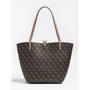 Женская сумка тоут Guess Alby Toggle Tote темно-коричневая (HWQL7455230-BLH)