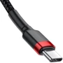 Кабель Baseus Cable USB-C to USB-C Cafule PD 2.0 60W 2m Red/Black (CATKLF-H91): Довжина 2 м