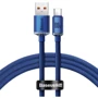 Кабель Baseus USB Cable to USB-C Crystal Shine Series 100W 1.2m Blue (CAJY000403)