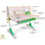 Стол Evo-kids Ontario TG/ PN с полкой (арт. Evo-600 TG/PN с полкой): Тип Парта