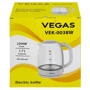 Электрочайник VEGAS VEK-0038W: Цвет стекло/белый