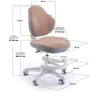 Детское кресло Evo-кids ErgoKids Mio Classic Brown (Y-405 BR) фото 8