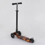 Самокат дитячий пластмасовий з алюмінієвої трубкою керма + 4 колеса Black / Orange (74312): Тип гальма ножний