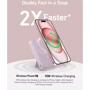 Внешний аккумулятор Anker Powerbank 10000 mAh MagGo 15W Purple: Количество USB 1