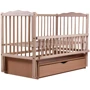 Ліжко Babyroom Веселка маятник, ящик, відкидний бік DVMYO-3 бук світлий (натуральний) (622007)