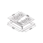Варильна поверхня газова Perfelli Design HGM 6430 INOX SLIM LINE фото 8