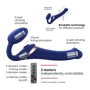 Безремневой вибрострапон с вакуумной стимуляцией Strap-On-Me Multi Orgasm - L - Blue