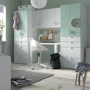 Стеллаж ІКЕА SMÅSTAD/PLATSA 240х57х181 см светло-зелёный (895.441.02) фото 5