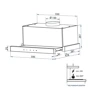 Вытяжка Minola HTLS 6735 BL 1100 LED: Рекомендуемая площадь помещения (при высоте 2,7 м), м² более 28.5