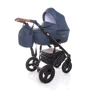 Универсальная коляска 2-в-1 Broco Capri textile blue