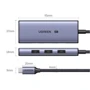 Адаптер Ugreen Adapter CM500 USB-C to 3xUSB3.0+HDMI Space Gray (50629): Колір серый